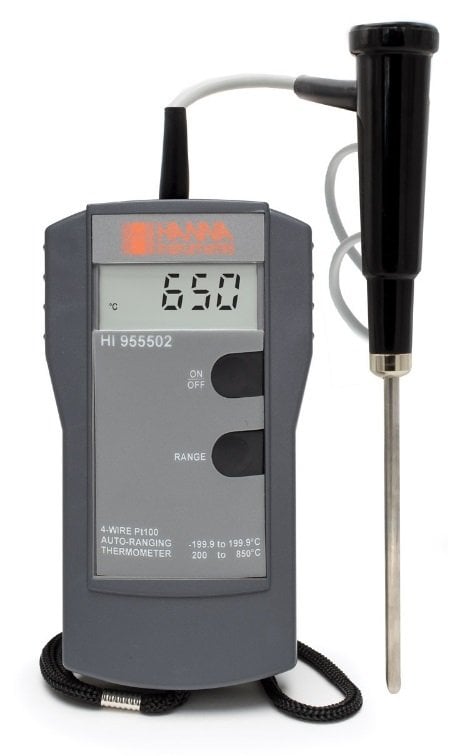 HANNA HI955502 Taşınabilir Sabit Problu 4-Wire Pt100 Termometresi