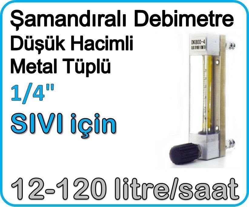 Düşük Hacimli Metal Tüplü Şamandıralı Sıvı Rotametre 12-120 lt/saat