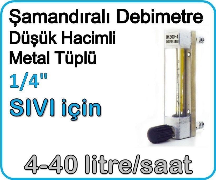 Düşük Hacimli Metal Tüplü Şamandıralı Sıvı Rotametre 4-40 lt/saat