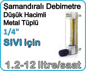 Düşük Hacimli Metal Tüplü Şamandıralı Sıvı Rotametre 1.2-12 lt/saat