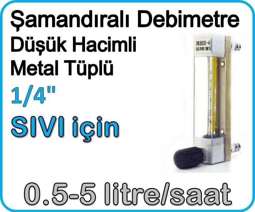 Düşük Hacimli Metal Tüplü Şamandıralı Sıvı Rotametre 0.5-5 lt/saat