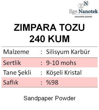240 Kum Zımpara Tozu Silisyum Karbür P240 5 kg