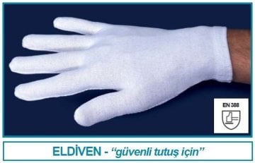 İSOLAB 080.13.001 eldiven - pamuklu - bir çift (1 çift)