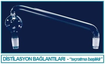 İSOLAB 065.54.029 distilasyon bağlantıları - sıçratma tutuculu - kondensersiz - erkek şilif(ler) : NS 29/32 - gövde uzunluğu 350 mm (1 adet)