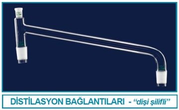 İSOLAB 065.53.014 distilasyon bağlantıları - kondensersiz - termo. erkek şilif(ler) : NS 14/23 - dişi şilif : NS 14/23 - gövde uzunluğu 150 mm (1 adet)