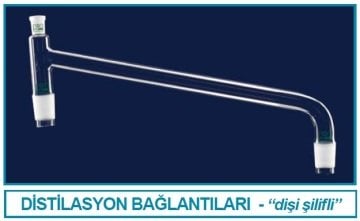 İSOLAB 065.53.029 distilasyon bağlantıları - kondensersiz - termo. erkek şilif(ler) : NS 29/32 - dişi şilif : NS 14/23 - gövde uzunluğu 350 mm (1 adet)