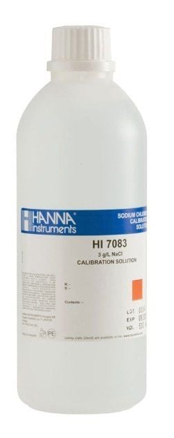 HANNA HI7083L Standart Çözelti, 3,0 g/L NaCl, 500 mL şişe