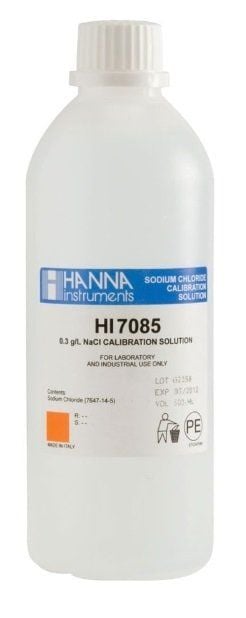 HANNA HI7085L 0,3 g/L NaCl'de Standart Çözelti, 500 mL şişe