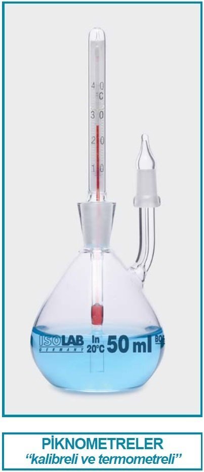 İSOLAB 023.03.005 piknometre - kalibreli - termometreli - 5 ml (1 adet)