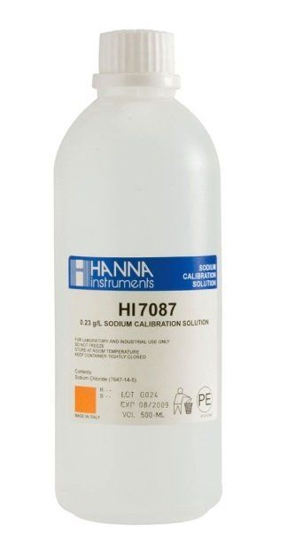 HANNA HI7087L Standart Çözelti, 0,23 g/L Na+, 500 mL şişe