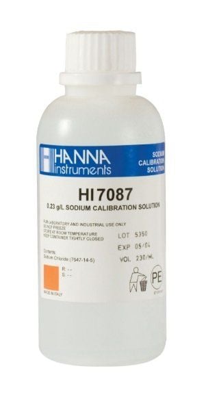 HANNA HI7087M Standart Çözelti, 0,23 g/L Na+, 230 mL şişe