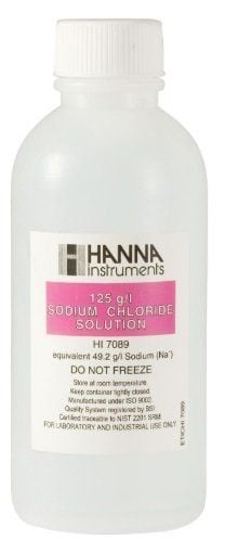 HANNA HI7089M Standart Çözelti, 125 g/L NaCl, 230 mL şişe