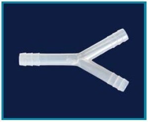 İSOLAB 052.23.006 hortum bağlantı parçası - Y form - 6 mm çap (1 adet)