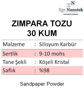 30 Kum Zımpara Tozu Silisyum Karbür P30 25 kg
