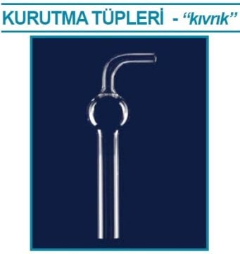 İSOLAB 065.60.100 kurutma tüpü - eğimli - 100 mm - çap 13 mm (1 adet)
