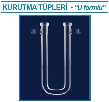 İSOLAB 065.62.180 kurutma tüpü - U şekilli - 180 mm - çap : 18 mm - dişi şilif : NS 19/26 (1 adet)