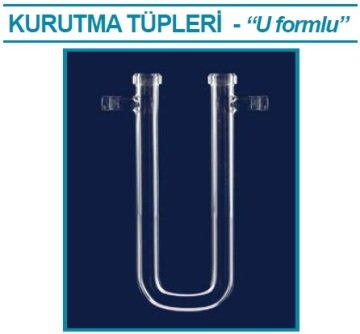İSOLAB 065.62.180 kurutma tüpü - U şekilli - 180 mm - çap : 18 mm - dişi şilif : NS 19/26 (1 adet)