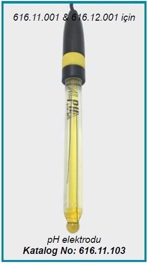 İSOLAB 616.11.103 pH elektrodu (1 adet)