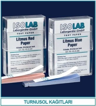 İSOLAB 101.01.001 turnusol kağıdı - kırmızı (200 çubuk)