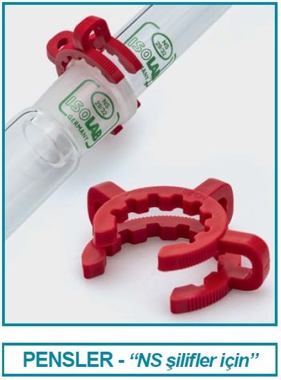 İSOLAB 063.04.019 şilif pensi - POM - NS 19/26 - mavi (1 adet)