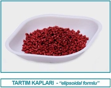 İSOLAB 037.05.100 tartım kabı - P.S - elips form - beyaz - 100 ml (100 adet)