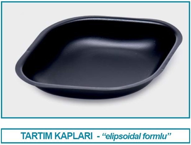 İSOLAB 037.06.100 tartım kabı - P.S - elips form - siyah - 100 ml (100 adet)