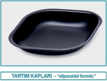 İSOLAB 037.06.100 tartım kabı - P.S - elips form - siyah - 100 ml (100 adet)