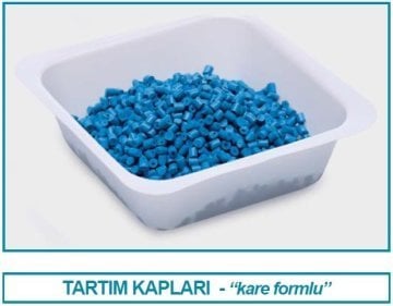 İSOLAB 037.19.250 tartım kabı - P.S - kare form - beyaz - 250 ml - gamma steril (10 adet)