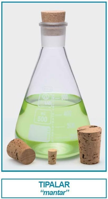 İSOLAB 051.23.017 tıpa - mantar - 50.5 x 59.5 mm çap - 45 mm H (10 adet)