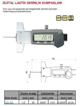Dijital Derinlik Kumpası 30mm
