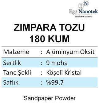 180 Kum Zımpara Tozu Alüminyum Oksit Alümina P180 500 gram