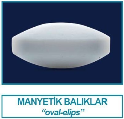 İSOLAB 057.05.030 manyetik balık - oval - 30 x 11 mm (1 adet)