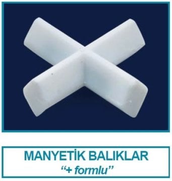 İSOLAB 057.06.037 manyetik balık - artı biçimli - 37 x 37 mm (1 adet)