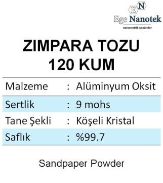 120 Kum Zımpara Tozu Alüminyum Oksit Alümina P120 1 kg