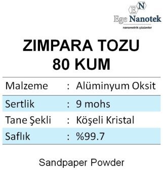 80 Kum Zımpara Tozu Alüminyum Oksit Alümina P80 10 kg