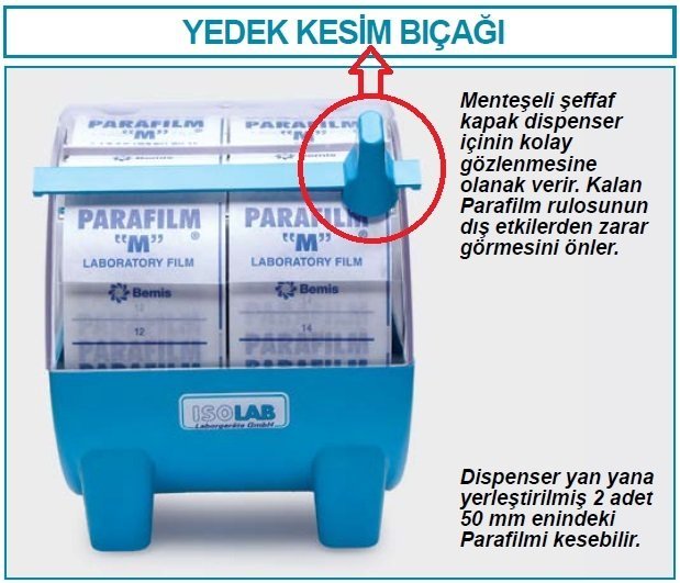 İSOLAB 058.02.101 yedek bıçak - parafilm dispenseri için (1 adet)