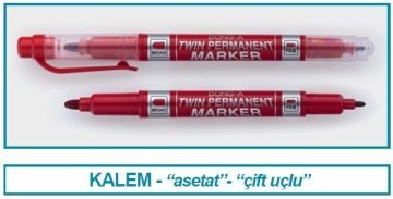 İSOLAB 099.01.002 kalem - yazı için - çift uçlu (3 adet)