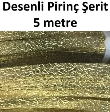 0.8 mm Desenli Pirinç Şerit 30 mm x 5 metre