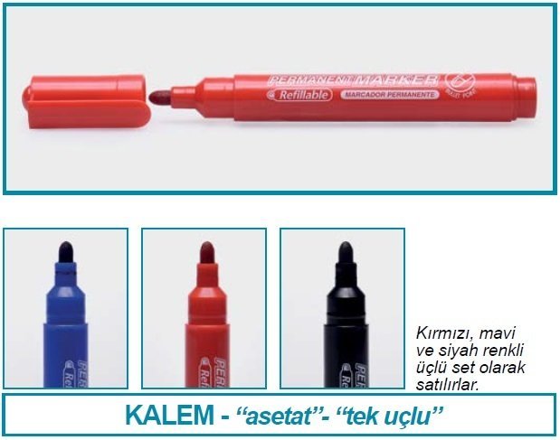 İSOLAB 099.01.003 kalem - markalama için - tek uçlu (3 adet)