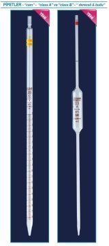 İSOLAB 021.11.001 pipet - cam - dereceli - A kalite - amber skala - 1 ml (10 adet)