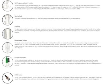 HANNA HI1135B Yan Kol Yapısı ve BNC Konnektörlü Doldurulabilir pH Elektrodları