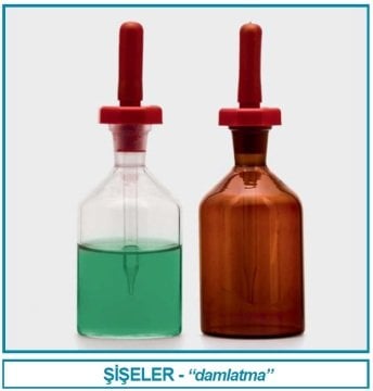 İSOLAB 062.12.100 şişe - damlatma - cam & şilifli - şeffaf - 100 ml (1 adet)