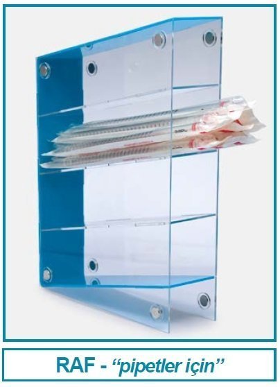 İSOLAB 022.06.001 pipet rafı - monoblok (1 adet)