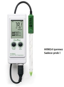 HANNA HI1294D Doğrudan Zemin ve Topraksız Medya pH elektrodu HI9814 ile birlikte kullanılır