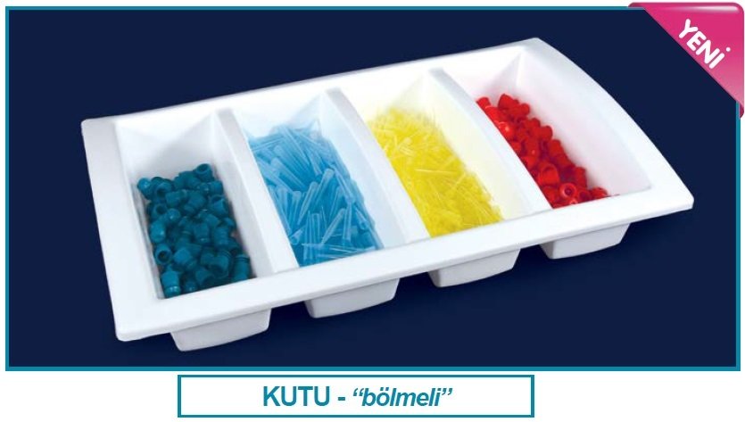 İSOLAB 062.66.003 kutu - 4 bölmeli (1 adet)