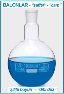 İSOLAB 030.01.901 balon - cam - dibi düz - şilifli - 1000 ml - NS29/32 (1 adet)