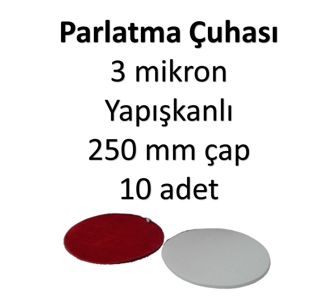 FLOK PARLATMA CUHASI 3 μm mikron  yapışkanlı 250 mm - 10 ADET