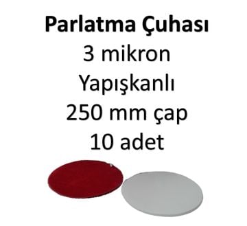 FLOK PARLATMA CUHASI 3 μm mikron  yapışkanlı 250 mm - 10 ADET