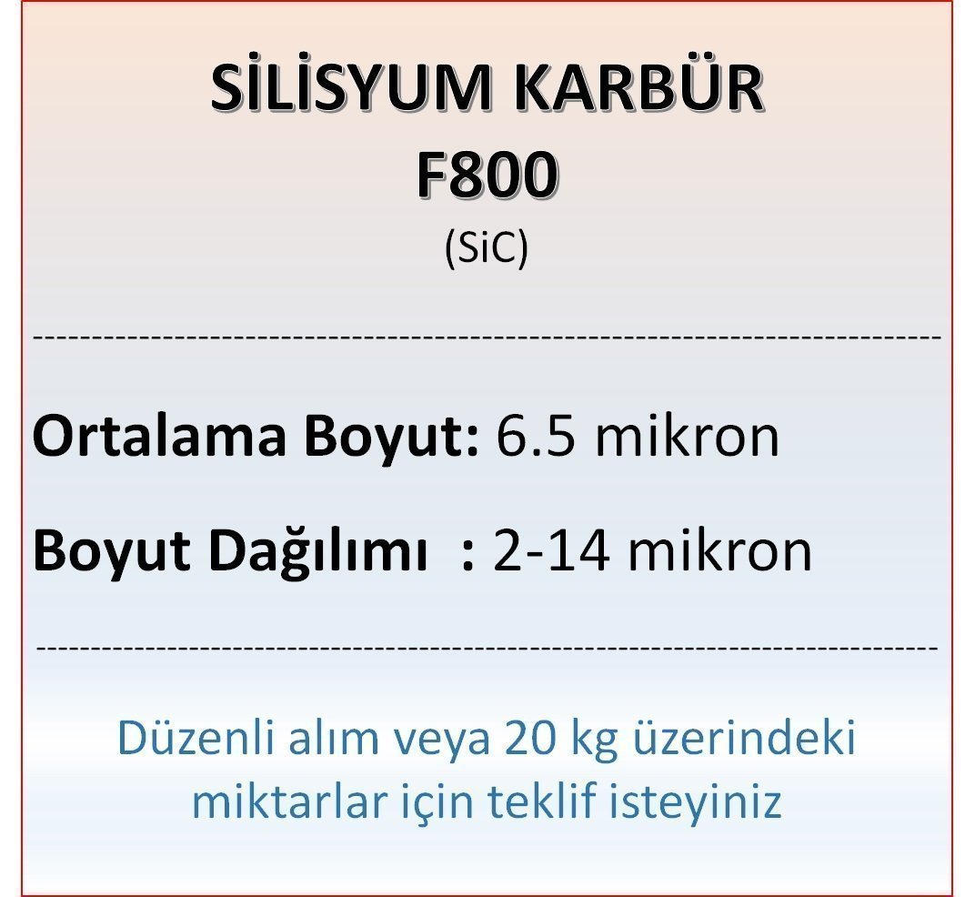 Silisyum Karbür F800 - SiC - 6.5 mikron 10 kg