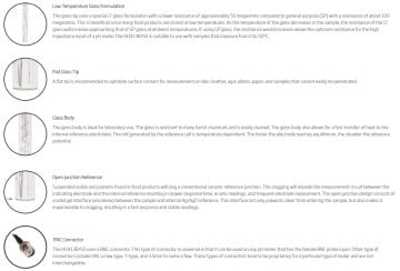 HANNA HI1413B/50 BNC Bağlantılı Deri ve Yüzeyler İçin Düz Uç pH Elektrotu (0.5m Kablo)